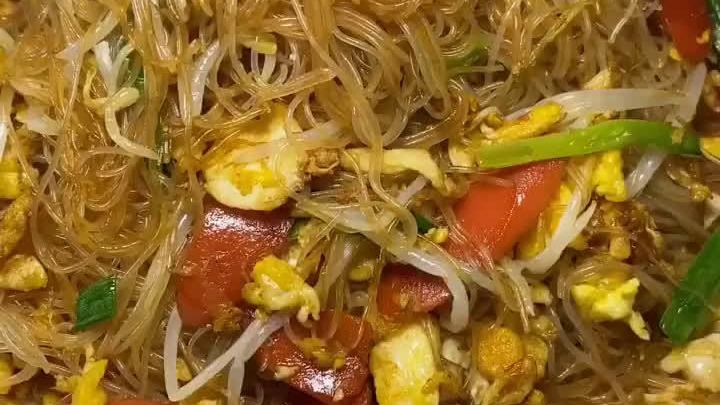 【街边炒米粉,学会了你也可以去摆摊啦!】不可辜负的美食 晚餐吃什么?快手炒粉丝,热量比面低