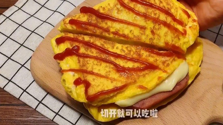 好吃的爆浆蛋包三明治,5分钟就能做好,美味又简单～ (x)