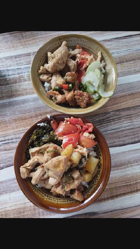今天的13元大碗饭,主菜是红烧鱼块,还有肥肉土豆,炒螺蛳,红烧豆腐,土豆丝,咸菜,番茄炒蛋