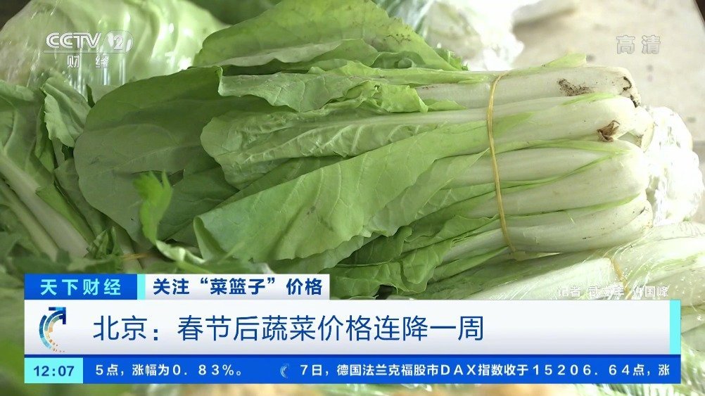 【北京部分绿叶菜降价,北京蔬菜价格连降一周】农业农村部监测的最新数据显示,一月份全国菜篮子