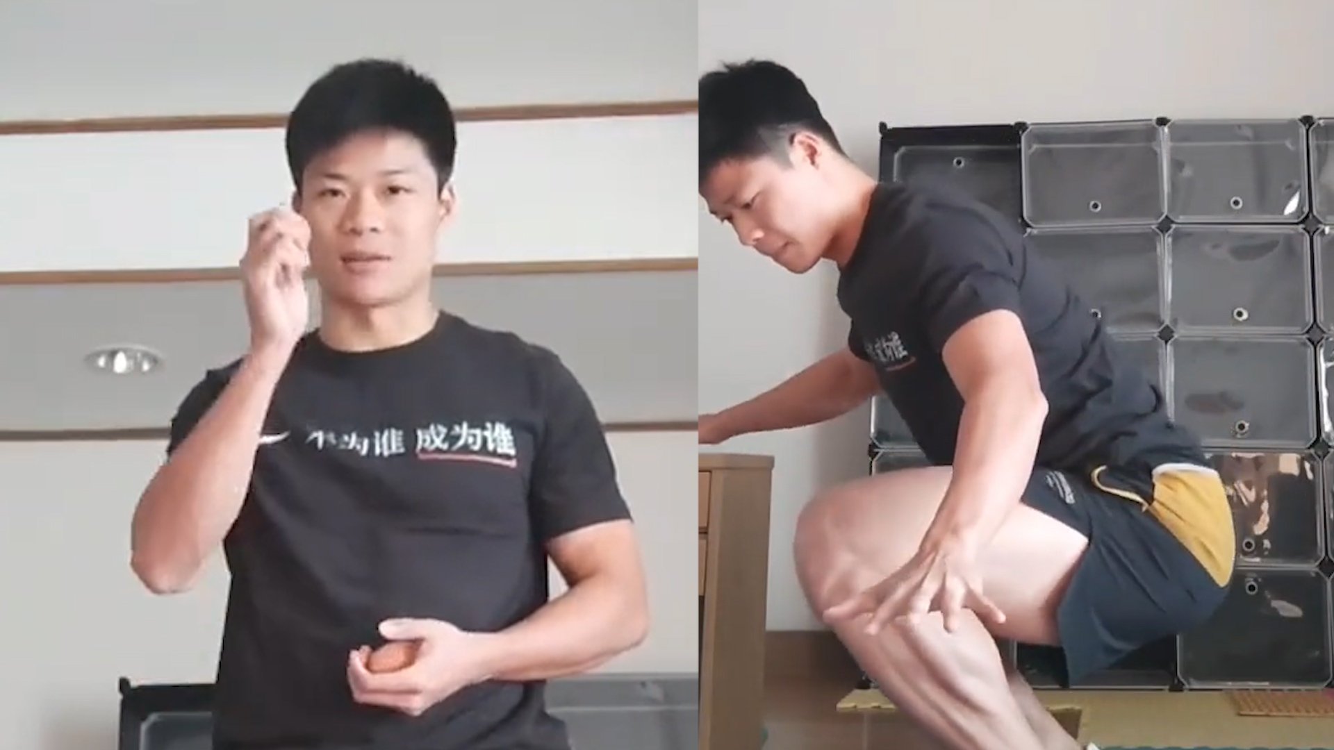 【#深蹲看似简单其实有6个标准#】近日,#苏炳添发起全网鸡蛋挑战#:在脚后跟下放两颗鸡蛋,