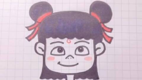 一看就会的哪吒简笔画!