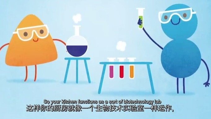 【动画科普:微生物是如何创造美味的】面包松软有嚼劲、奶酪上有缺口、醋的酸味儿……这些都离不