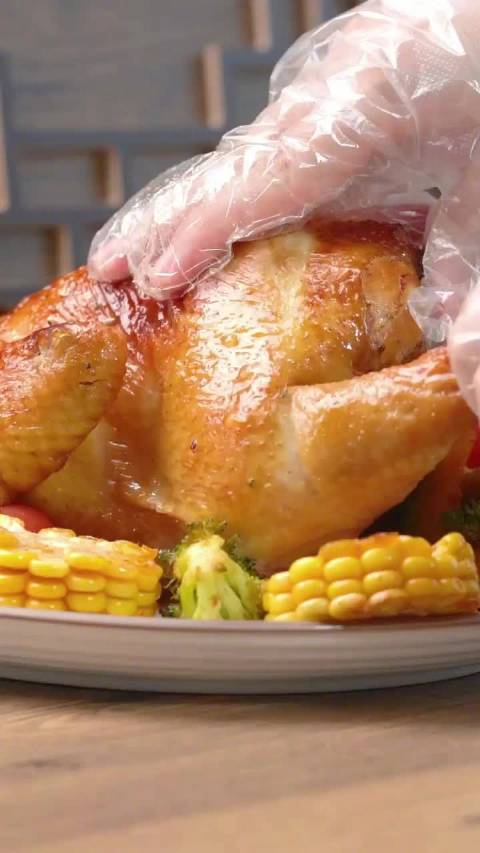 鲜嫩多汁的蜂蜜苹果鸡,这先蒸后炸的烤全鸡绝了