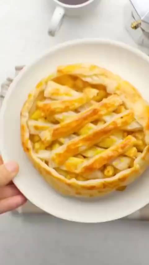 想吃苹果派怎么办?手抓饼就能做,外酥内软超好吃!