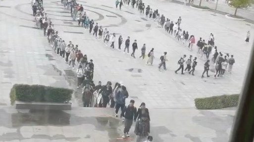 【大学生早起排近千米长龙进图书馆学习,学生:当代大学生学习内卷】10月13日,河南许昌。许