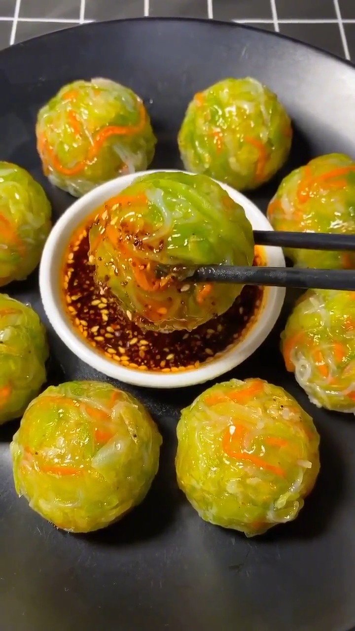 #吃在成都#【蔬菜丸子做法】没放面粉也没炸,柔软香嫩味极佳! 美味低脂～ 