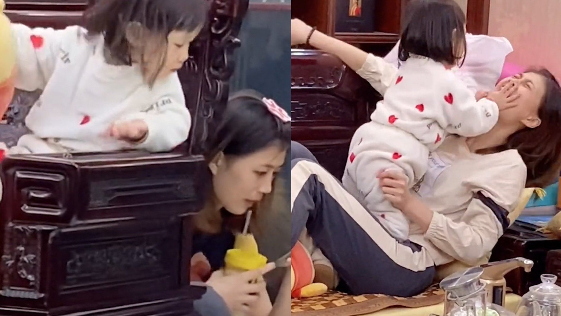 【宝妈为偷吃零食四处躲藏演技飙升,但难逃女儿敏锐嗅觉,全程爆笑被拍下】近日,一段妈妈躲着女