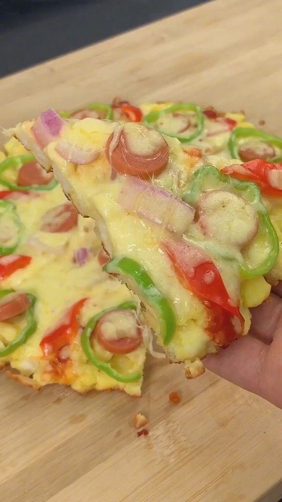 #没有一克面粉的包菜披萨#,你怎么看?试试【馒头披萨做法】这样做的披萨一点不比外边差,太好