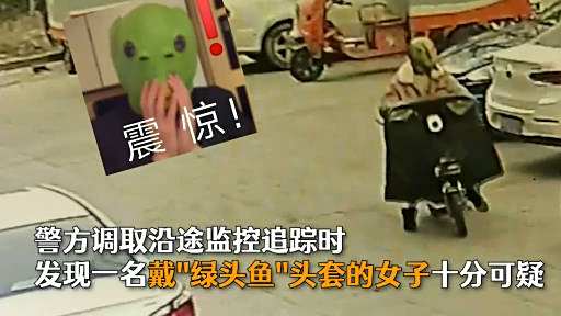 【[捂脸]女子戴绿鱼头套盗窃被抓:以为戴上头套能逃避侦查】近日,江苏宿迁一所小学的办公室失