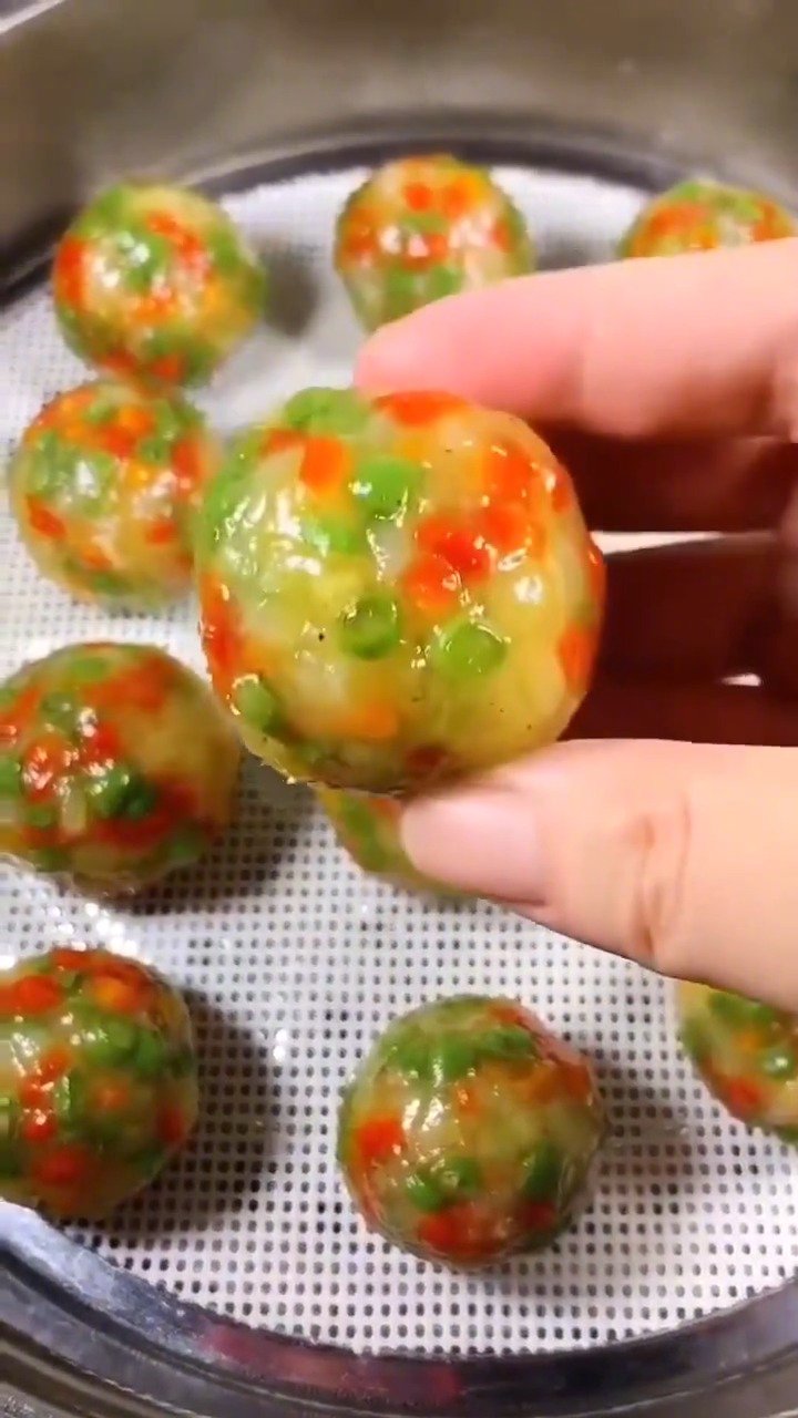 #美食推荐#【水晶蔬菜丸子】口感Q弹,好看又好吃,做法还很简单,美食get√ 