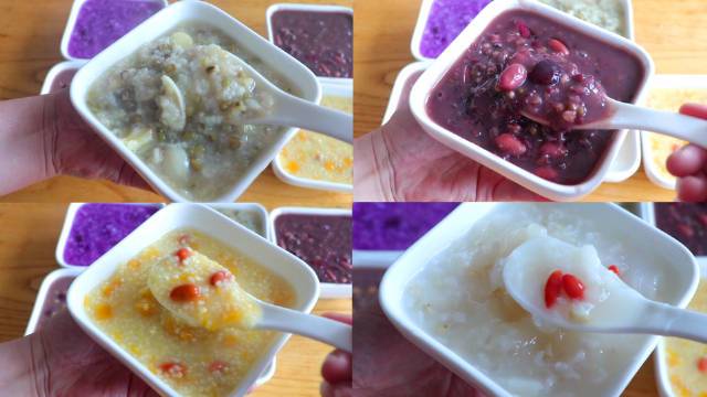 #美食之都#在家自己煲早餐营养粥,6种搭配简单易学,香甜浓稠,营养又好喝～