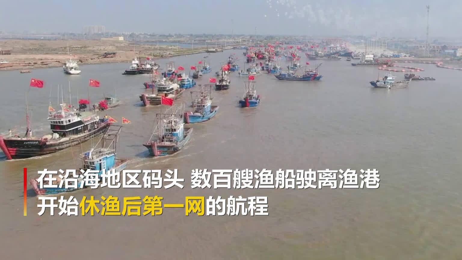 【9月1日开海啦!渤海渔船扬帆出海捕捞】9月1日,黄渤海海域结束伏季休渔期,正式开海。在河