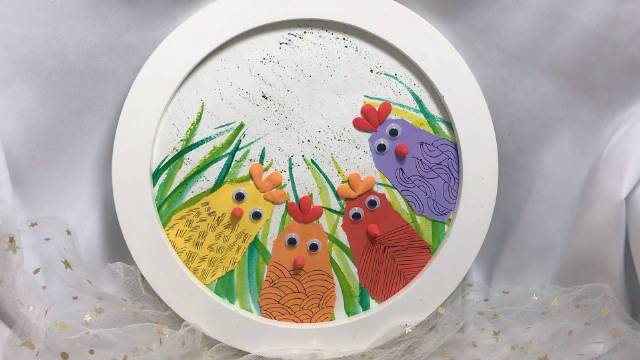 儿童亲子美术《小鸡宝宝》在家就可以学画画!#儿童画##儿童创意美术#