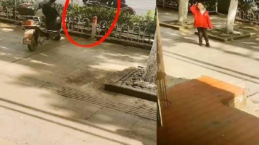 【男孩扶摔倒路人幸运躲过高坠事故】据沸点正能量报道:12月4日,湖北阳新,一小男孩坐在店门