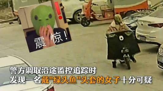 【女子戴绿鱼头套盗窃被抓:以为戴上头套能逃避侦查】近日,江苏宿迁一所小学的办公室失窃,一些