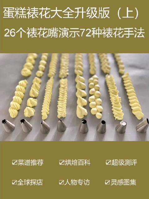 裱花嘴大全26个花嘴,72个手法小白收藏了 #曲奇# #饼干# #烘焙教学#