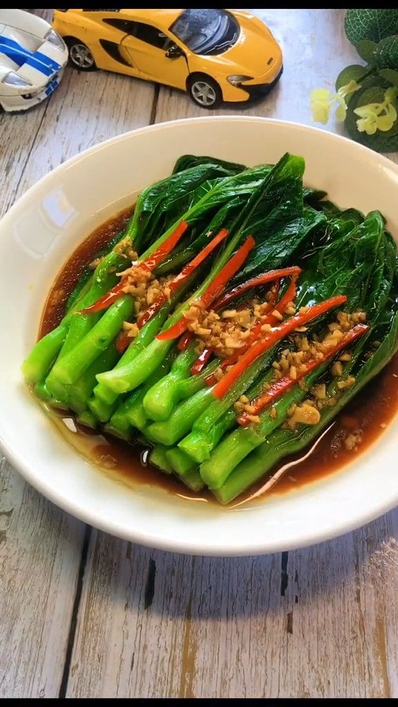 经典粤菜白灼菜心的制作教程,简单美味????       