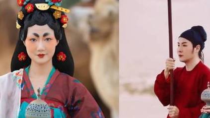 【女生还原壁画都督夫人礼佛图】博主“肉脸橙”惊艳还原敦煌莫高窟壁画《都督夫人礼佛图》。9月