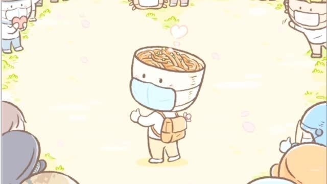 【“热干面”漫画作者:热干面终于和大家团聚了,感恩】4月8日,武汉解封,漫画家陈小桃发表了