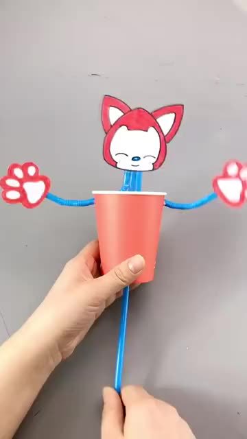 纸杯玩偶,很简单哦,快点马住学起来!留着教你家小可爱
