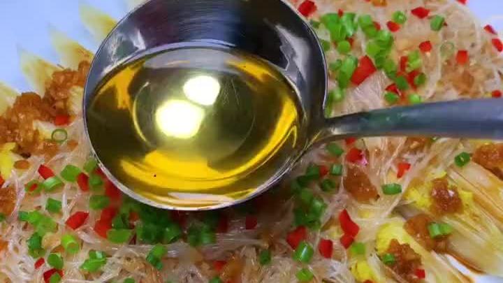 这样做的粉丝娃娃菜,不坨还好吃。