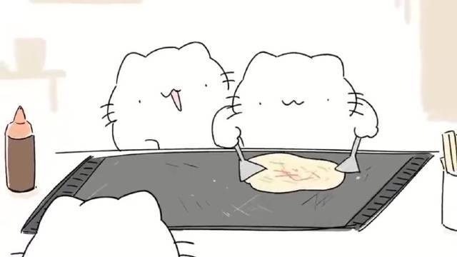 周末快乐鸭!还有两天就是 了,治愈系动画短片超可爱的手绘,漫画,简笔卡通画萌猫咪,来自插画