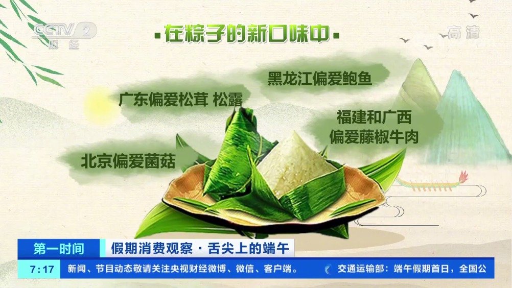 【有平台咸粽销量是甜粽2倍,山东河北人爱吃榴莲粽子?】今年,除了造型各异的粽子, 粽子的新