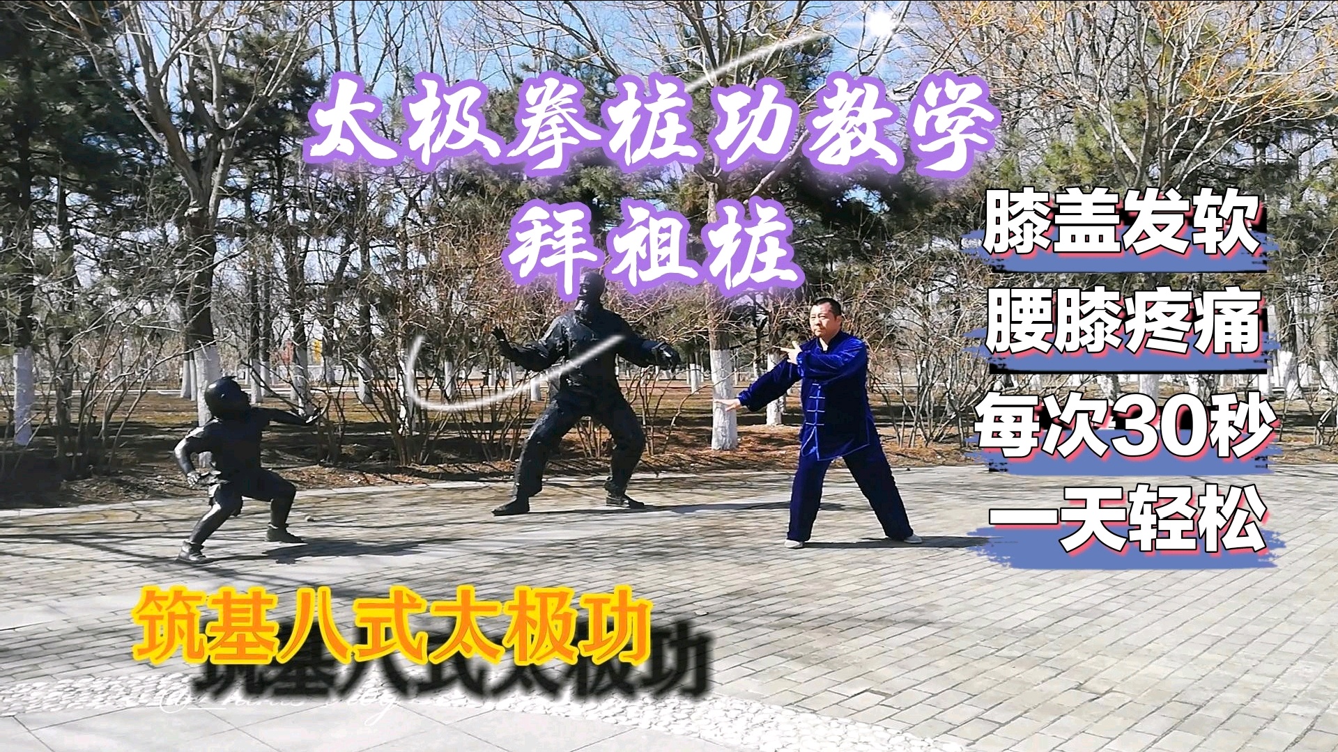 太极拳桩功教学,拜祖桩(太极低桩)少儿桩功、辅助桩功直播-养生直播-百度直播